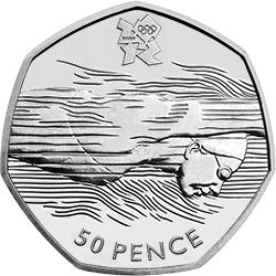 The Aquatics 50p error coin can fetch over £1,000 at auction