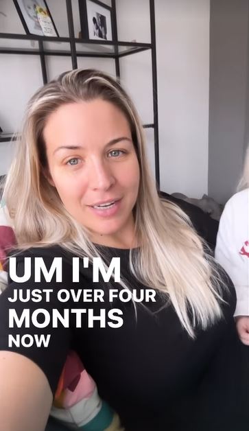 Gemma told fans she was four months pregnant