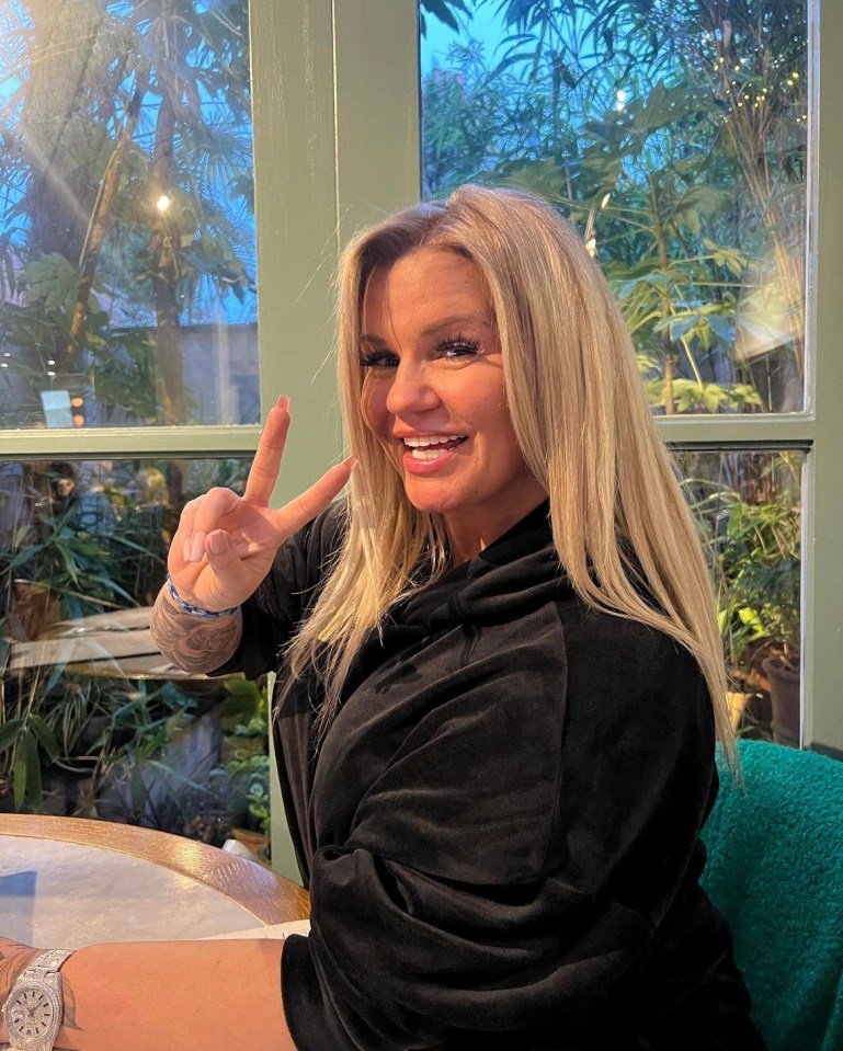 Kerry Katona was all smiles as she showed off her refreshed hairstyle