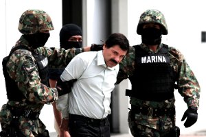  Mexican Navy soldiers escort Joaquin Guzman Loera, alias El Chapo Guzman