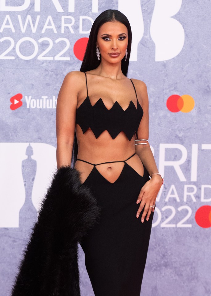 Maya Jama at the BRIT Awards 2022.