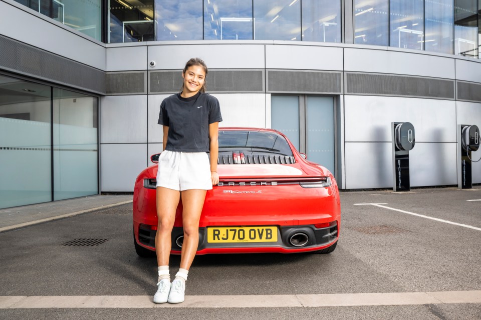 Porsche lover Emma boasts her flashy car thanks to an ambassadorship with the company