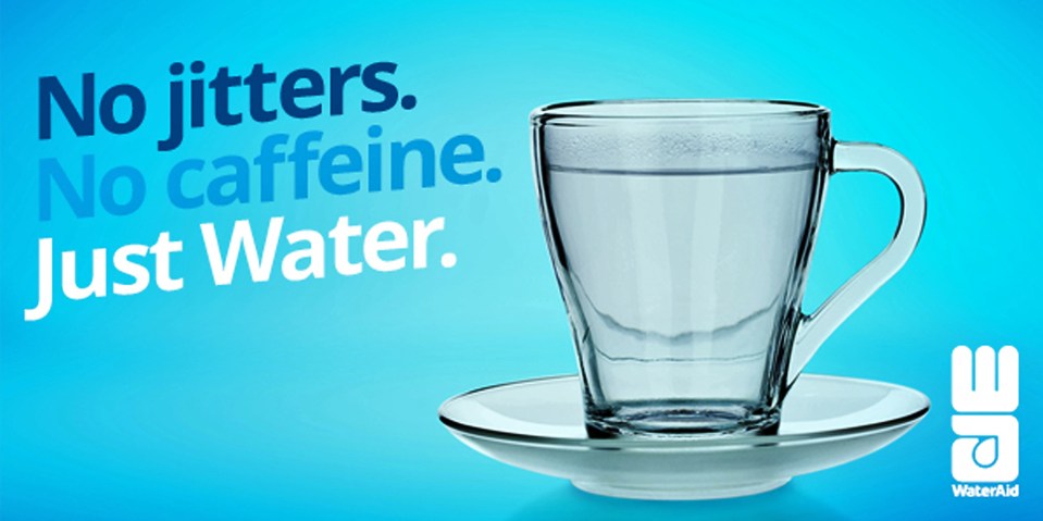 The charity WaterAid wants people to ditch all other drinks and drink just water