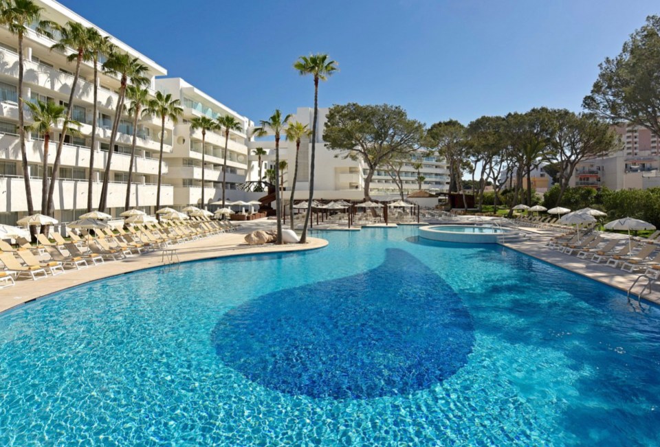 Iberostar Cristina's pool is huge with loungers all around it