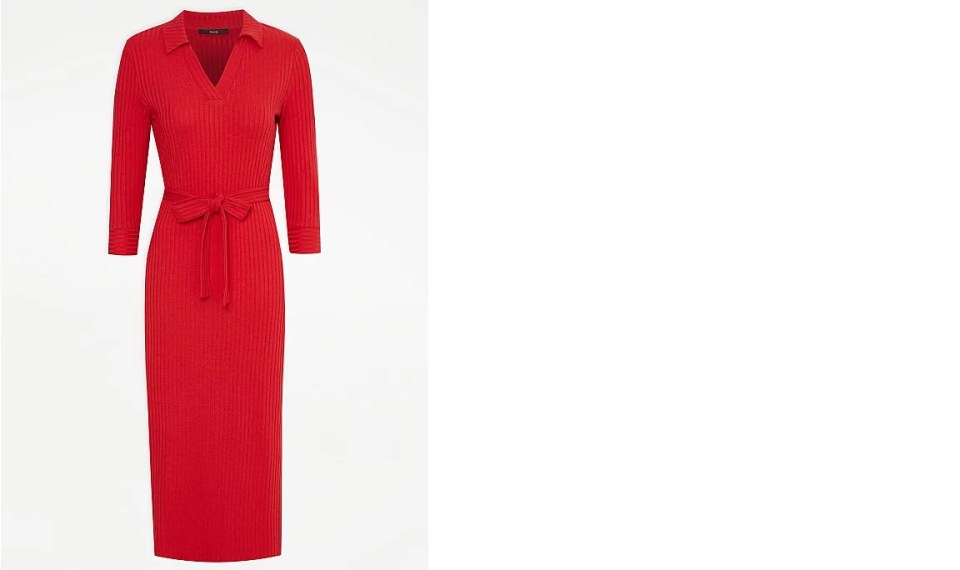 Red knitted dress, £18