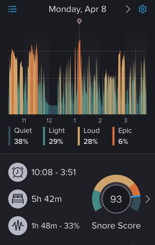 SnoreLab will record your dulcet tones throughout the night