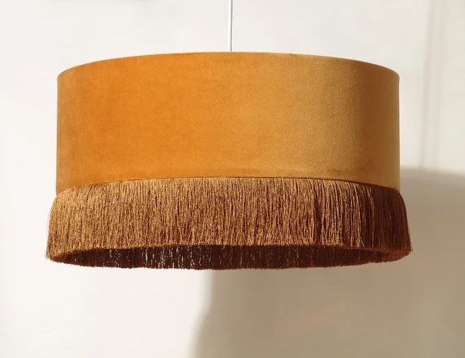 This velvet lampshade will set you back £65 from Oliver Bonas