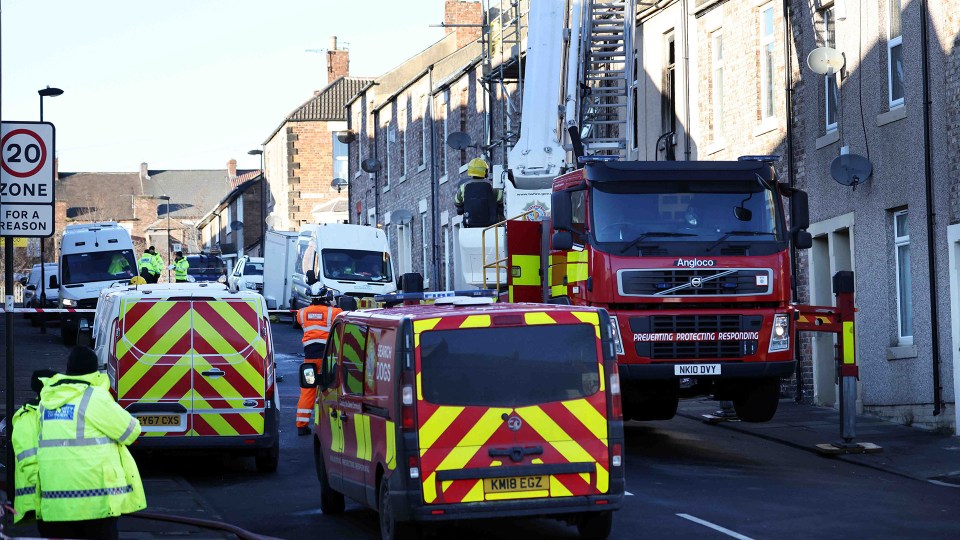 Northumbria Police are treating the inferno as a suspected arson attack