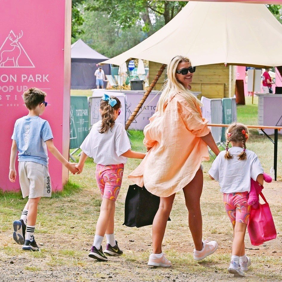 Christine with twins Leo and Penelope and their younger sister Felicity