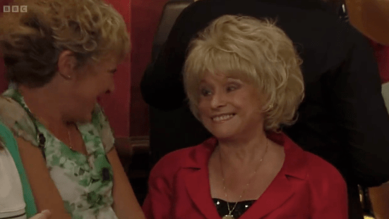 She told Peggy Mitchell their grandkids ‘might become sweethearts’