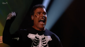 Chris Kamara was unveiled as Ghost on episode one of The Masked Singer