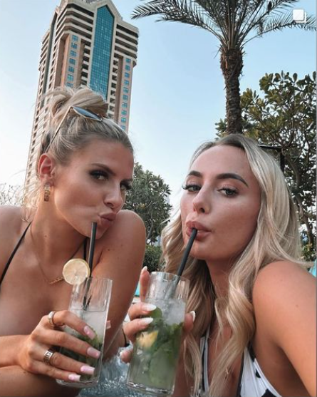 Millie and Chloe sizzled i bikini's during their girls trip in Dubai