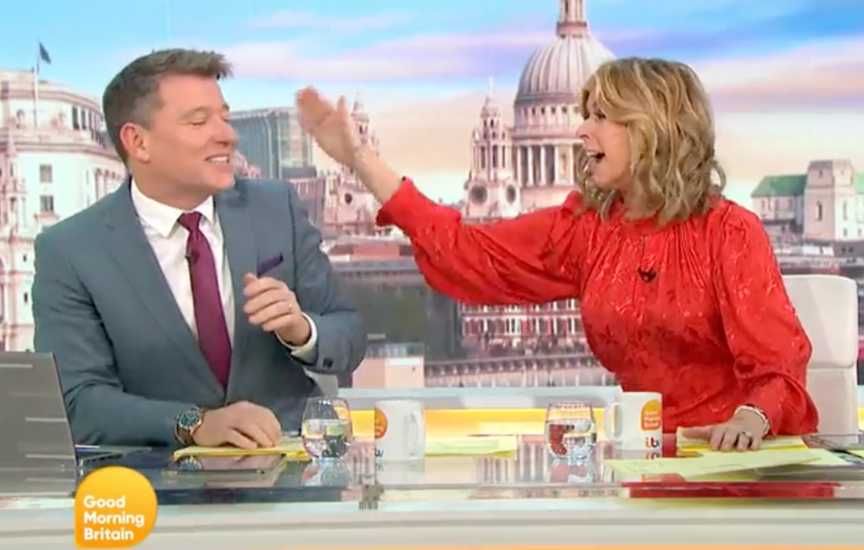 Kate Garraway hit her coughing co-host Ben Shephard to clear his airways