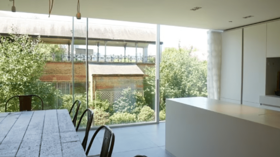 The property has large sliding glass doors in the kitchen