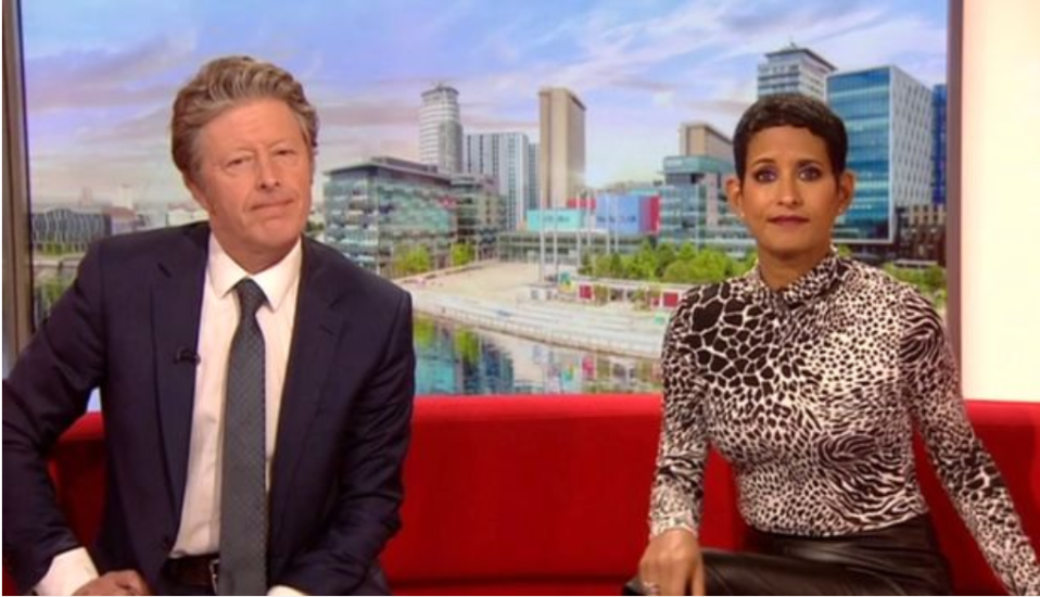 Naga and Charlie presented BBC Breakfast together but things soon turned awkward