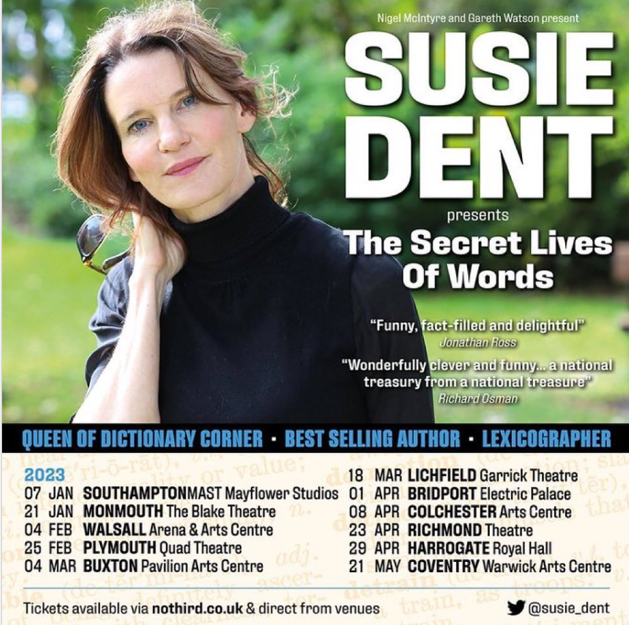 Susie shared a flyer detailing her upcoming tour dates