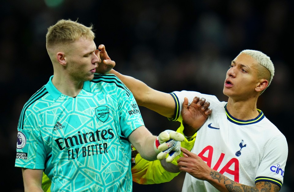 Richarlison was involved in an incident with Aaron Ramsdale after the game