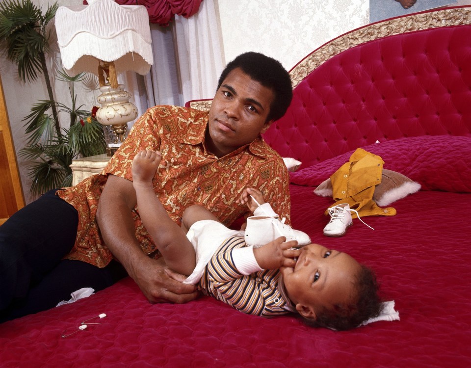 Boxing legend Muhammad Ali with son Muhammad Ali Jnr, who has struggled to live up to his legendary father's name