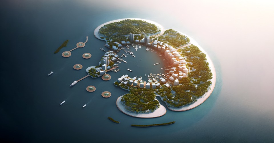 The city will float on top of the ocean