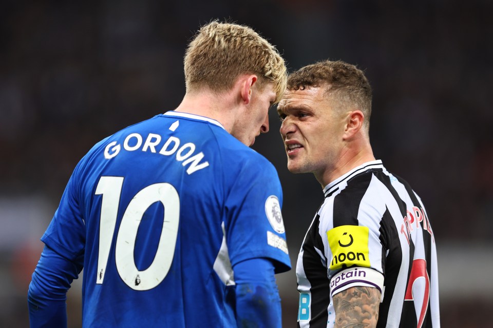 Gordon had a run in with Kieran Trippier earlier in the season