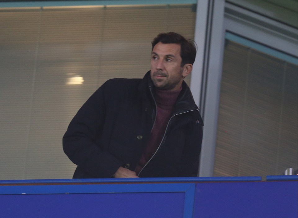 Shakhtar chief Darijo Srna is in Boehly's personal box at Chelsea