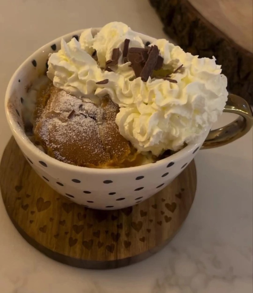 Sophie created her very own mug cake, which cooks in a matter of minutes