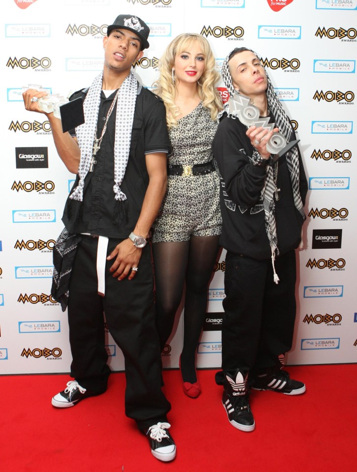 N-Dubz pose at the MOBO Awards in 2009