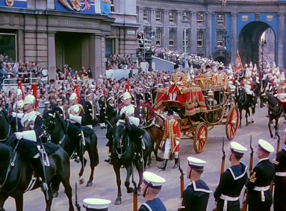 The Queen’s Coronation parade in 1953