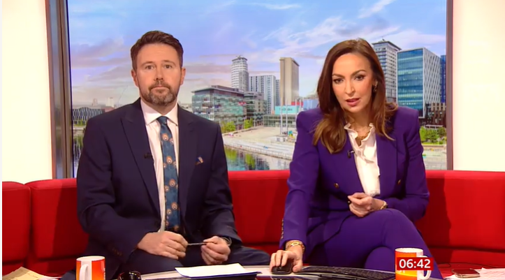 Jon Kay and Sally Nugent were presenting today's episode