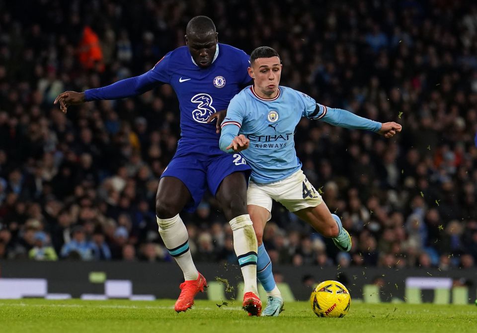 Kalidou Koulibaly also conceded a penalty with a clumsy foul on Phil Foden