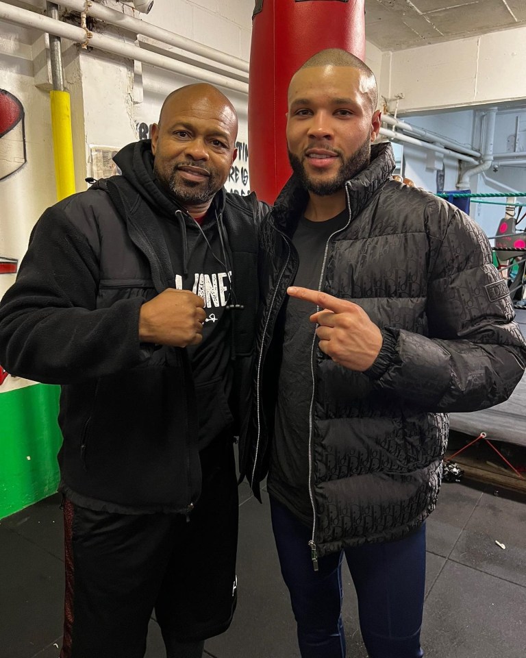 Roy Jones Jr pictured with Chris Eubank Jr