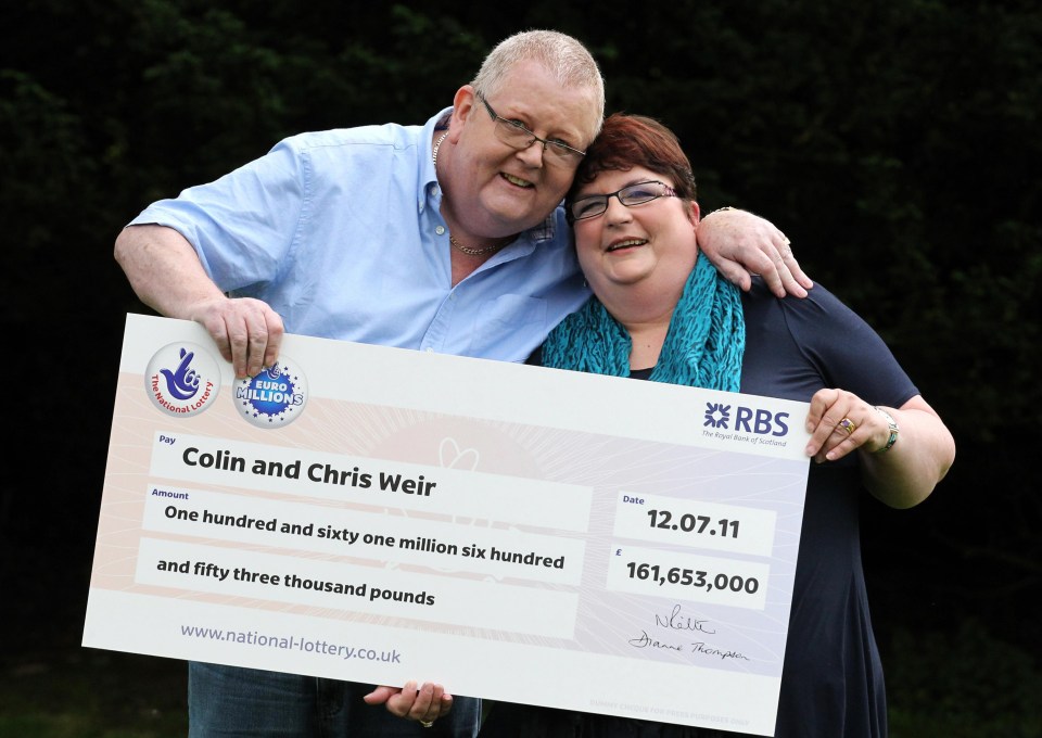 Colin Weir and his wife Christine scooped the £161 million jackpot in 2011