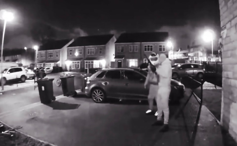 The terrifying moment a moped thug blasted a house with a shotgun was caught on camera