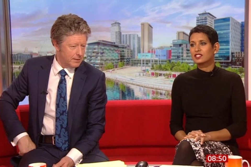 Naga Munchetty got a telling off from co-host Charlie Stayt