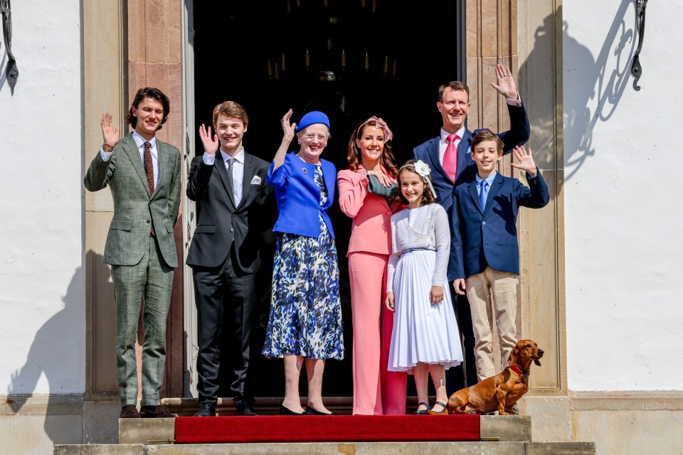 Margrethe with her family