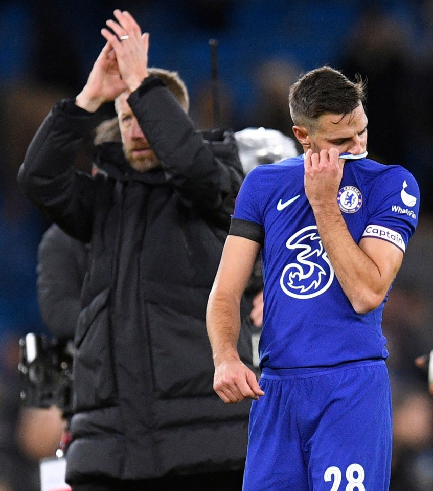 Cesar Azpilicueta shows the misery of Chelsea’s 4-0 FA Cup loss