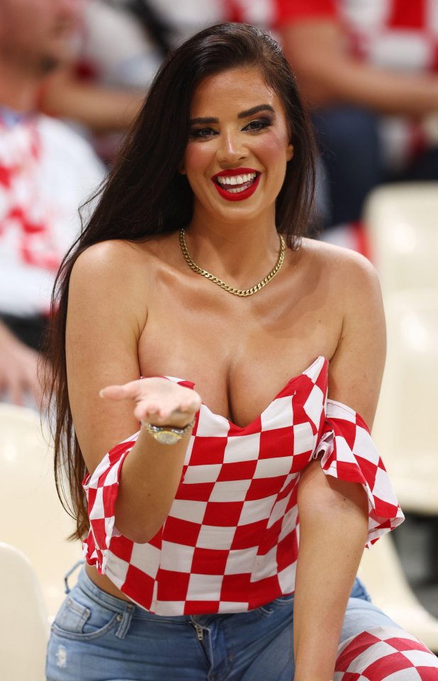 Ivana cheered on Croatia in Qatar