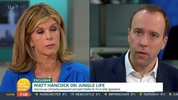 Kate Garraway's confrontation with Matt Hancock over coronavirus is another nomination