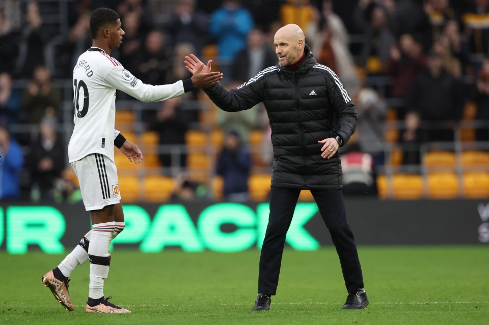 Old Trafford chief Erik ten Hag won't take any of the credit for striker Marcus Rashford's extraordinary form since the World Cup