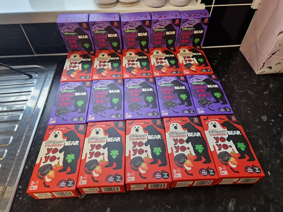 Mum-of-four Chelsea Louise took to Facebook to share her bargain, after snapping up 20 boxes of these reduced fruit snacks