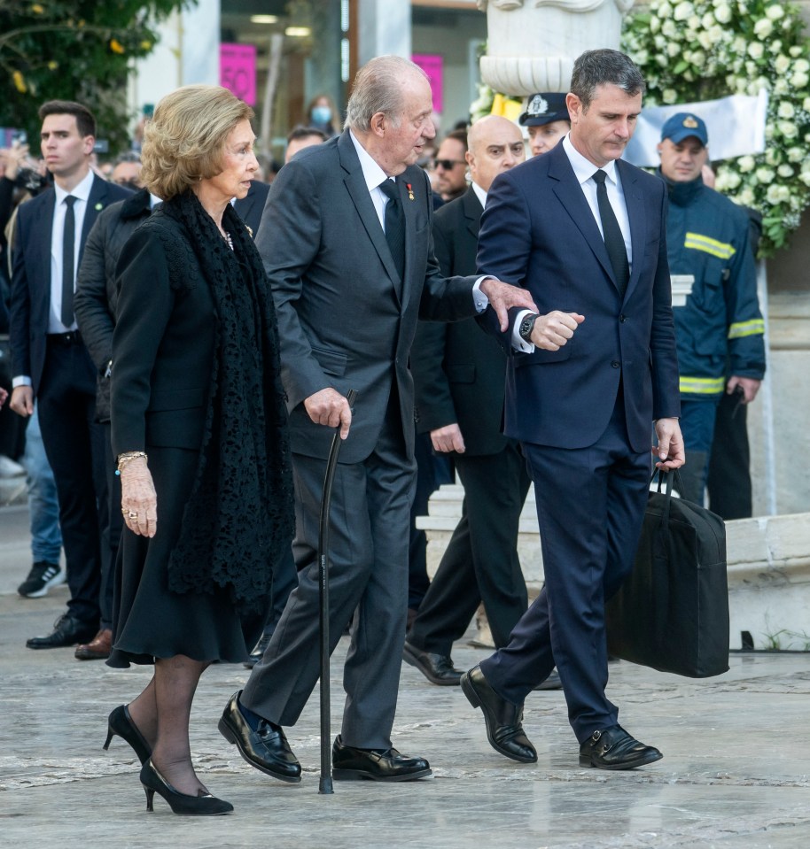 The ex-King attended the funeral of King Constantine II of Greece earlier this month, beside his wife Queen Sofia