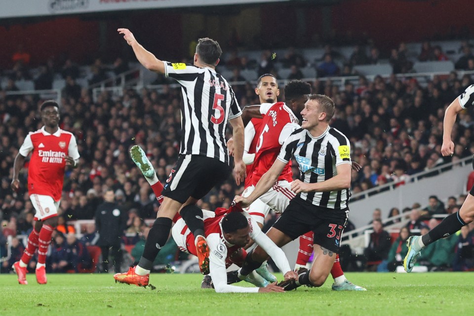 Gabriel Magalhaes believes he should have got a penalty in Arsenal’s 0-0 with Newcastle