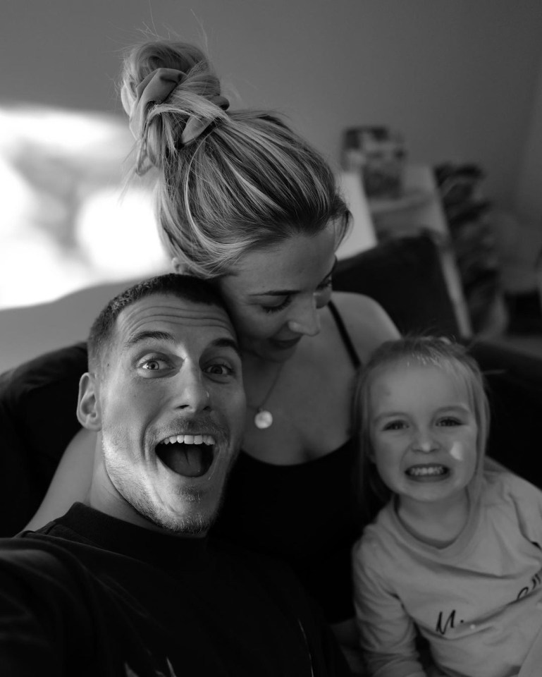 Gemma Atkinson, her daughter Mia and her partner Gorka Marquez