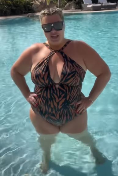 Gemma Collins looked stunning in a leopard print bikini as she relaxed on holiday in Israel