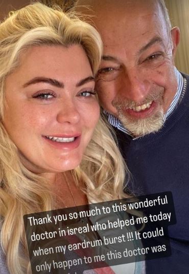 Gemma Collins thanked her doctor after her eardrum burst