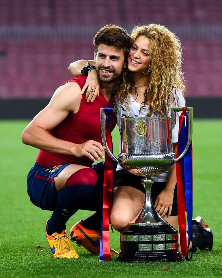 Shakira with Gerard after his team won the Spanish cup in 2015