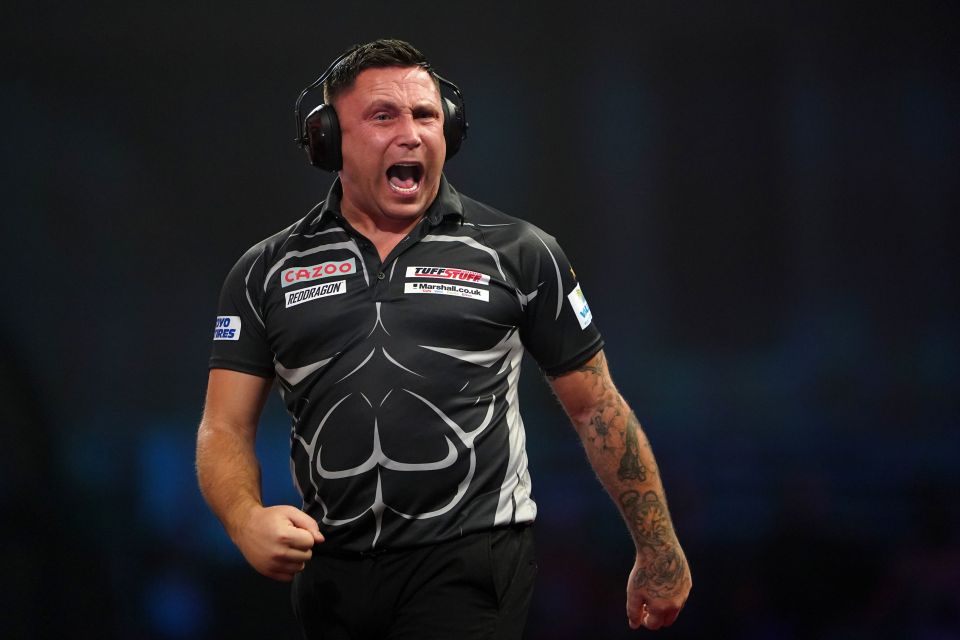 Gerwyn Price wore ear defenders during his defeat to Gabriel Clemens