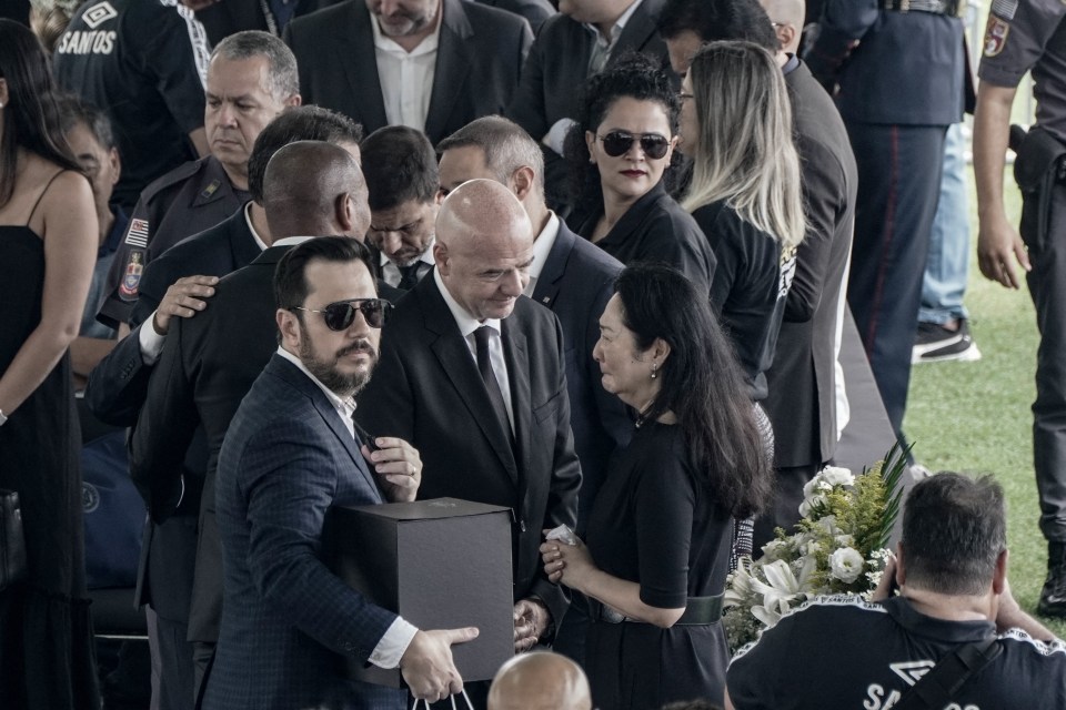 Infantino offered condolences to Pele's widow Marcia Aoki