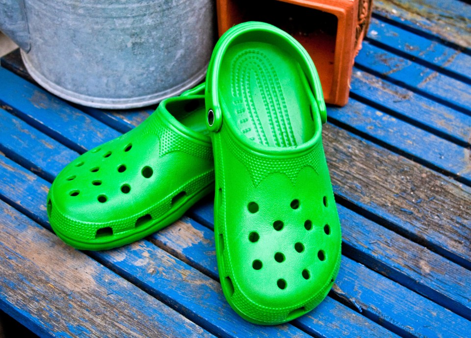 Crocs are strictly banished to be worn around the back garden and nowhere else