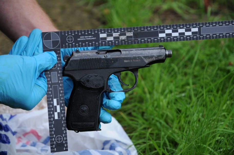 When cops raided Sutton Farm, they found a handgun in the freezer